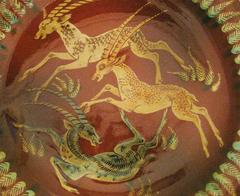 Majolica Charger Designed by Gustav Heinkel for Majolika-Staatliche Manufaktur