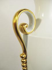 White Hollywood Regency Porcelain Vase. Signed Rosenthal, Germany, circa 1945