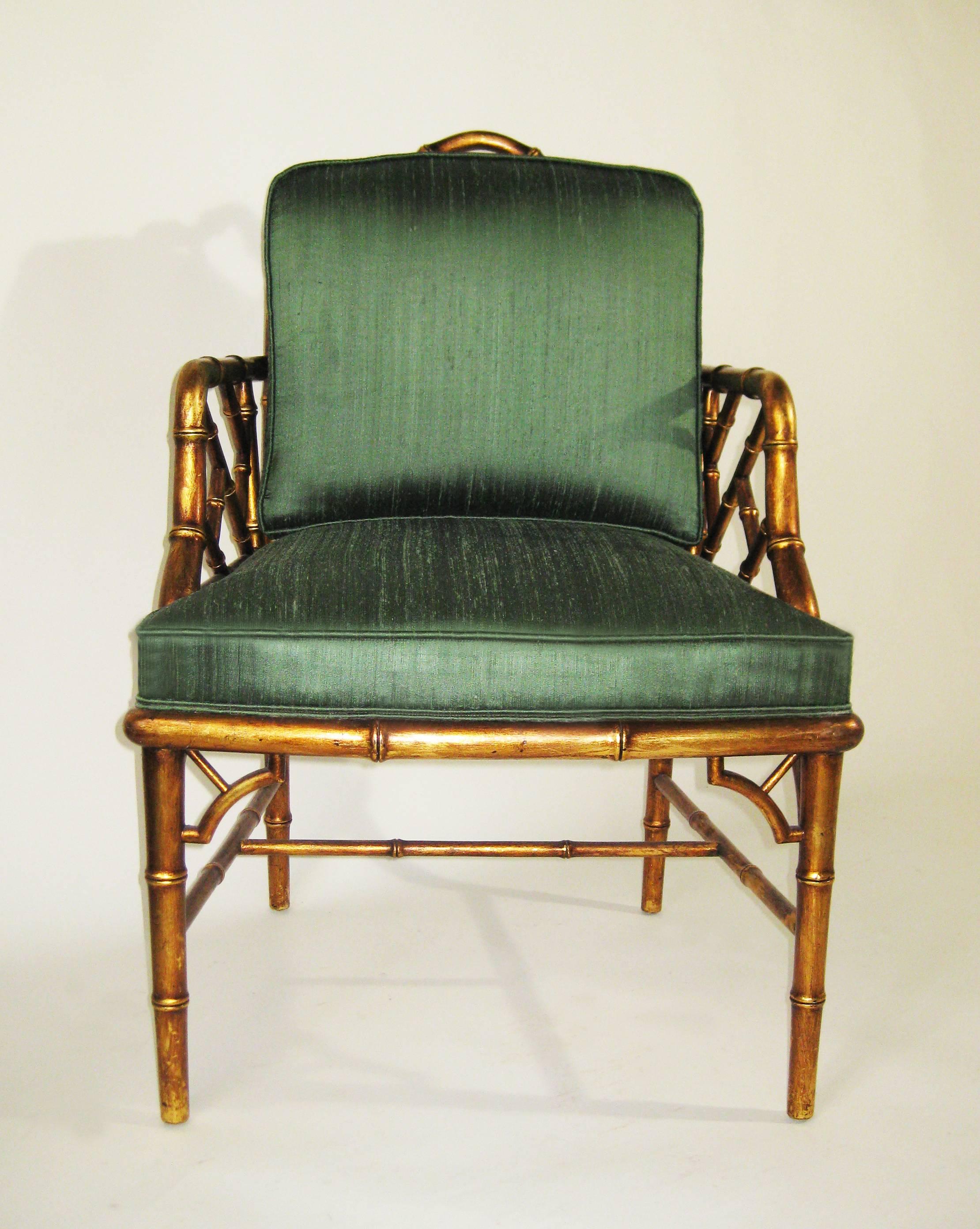 Mexican Mid-Century Faux Bamboo Armchairs Attributed to Arturo Pani. Mexico, circa 1960 For Sale