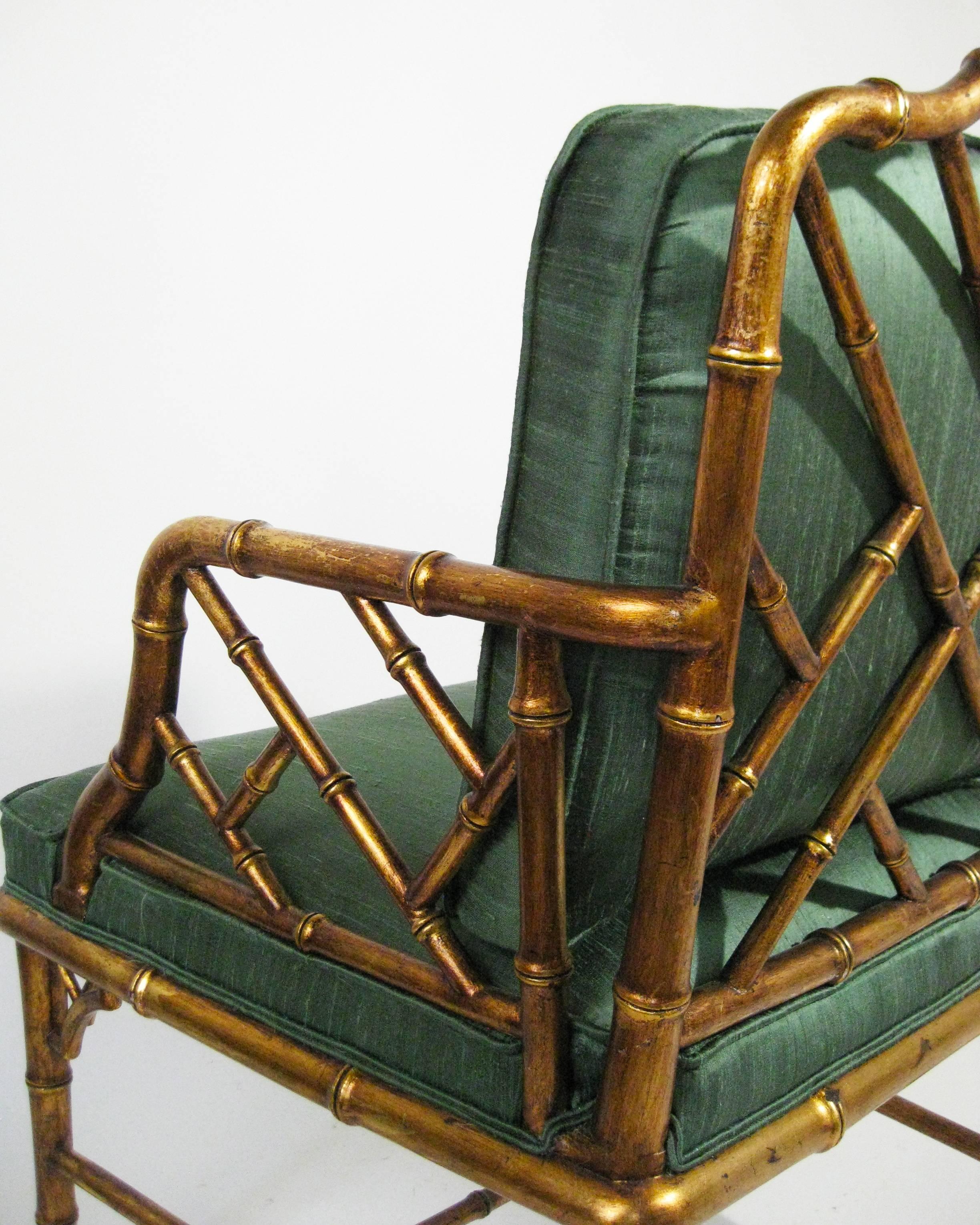 20th Century Mid-Century Faux Bamboo Armchairs Attributed to Arturo Pani. Mexico, circa 1960 For Sale