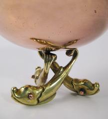 Neptune Bowl of Copper, Bronze and Silver Los Castillo Mexico, Taxco, circa 1950