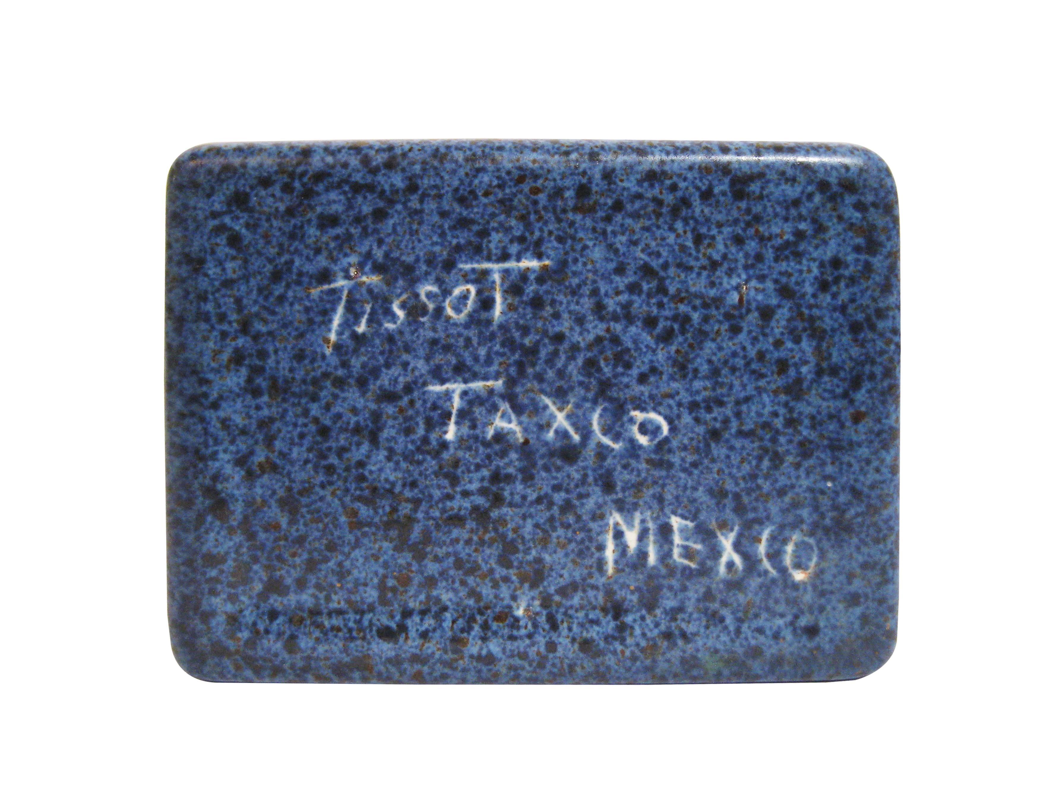 20th Century Stoneware Bowl, Box and Tray, Felix Tissot, circa 1957, Taxco, Mexico