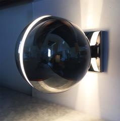 Pair of Chrome Sconces, Lightolier, USA, circa 1970