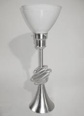 Table Lamp, Silvered Metals, USA, circa 1940