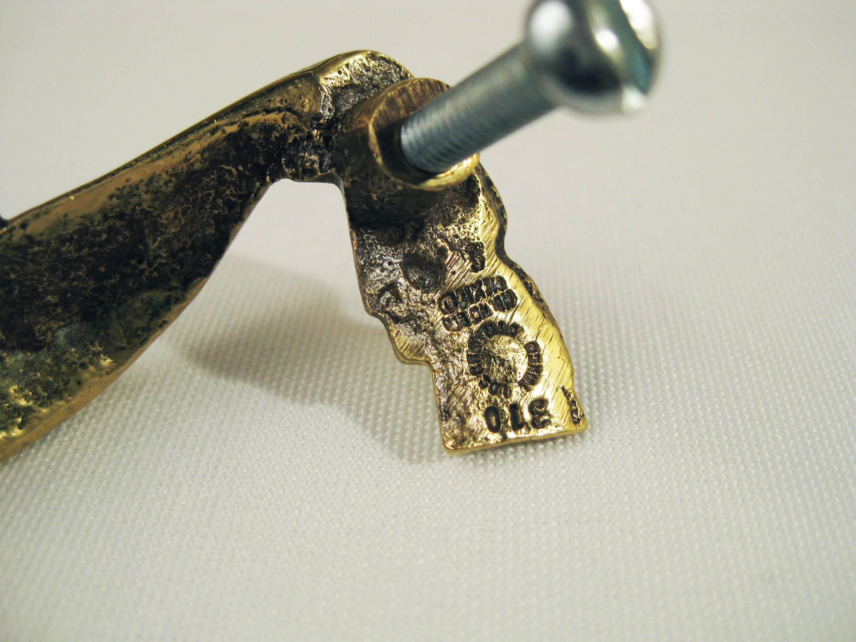 Los Castillo Bronze Drawer Handle Pulls Hardware, Taxco, México, circa 1960 1