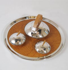 Tin and Wood Tea Set, Boutique Dumanoir, France, circa 1950