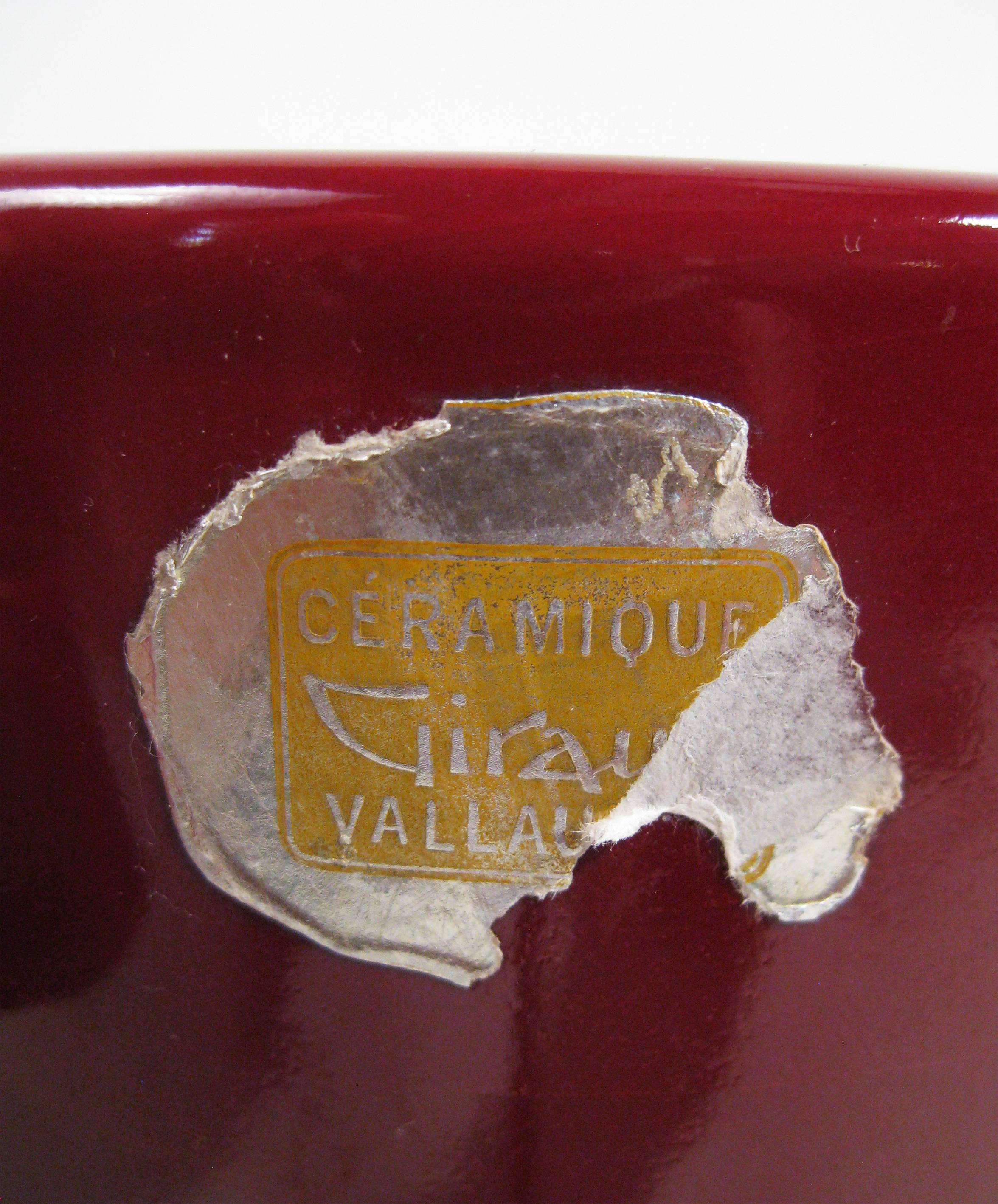 Vase Glazed Ceramic, Louis Giraud, Vallauris, France, circa 1940 3