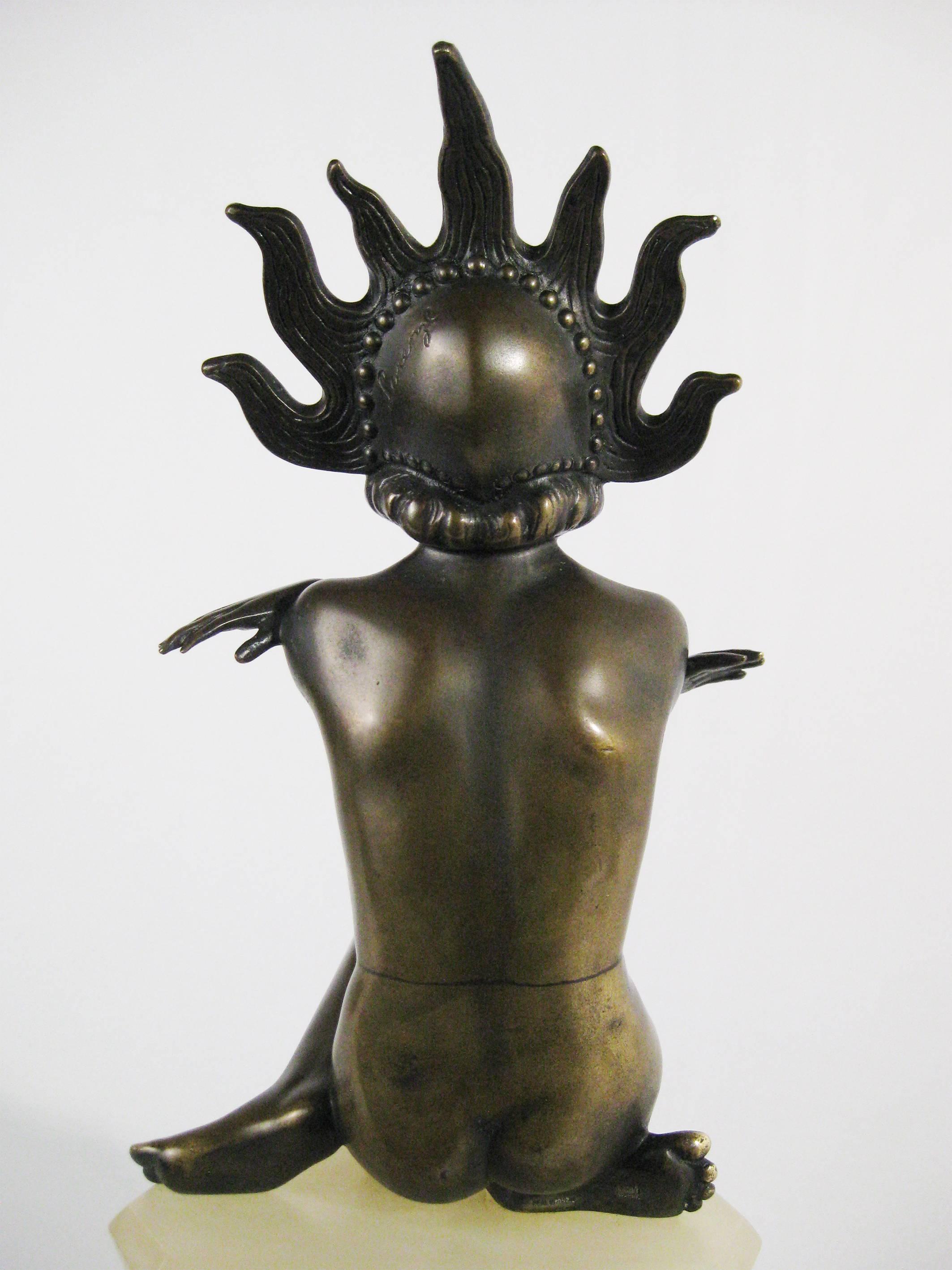 Art Deco Bronze Sculpture “Deesse Kali” Josef Lorenzl, Austria, circa 1930 For Sale 1