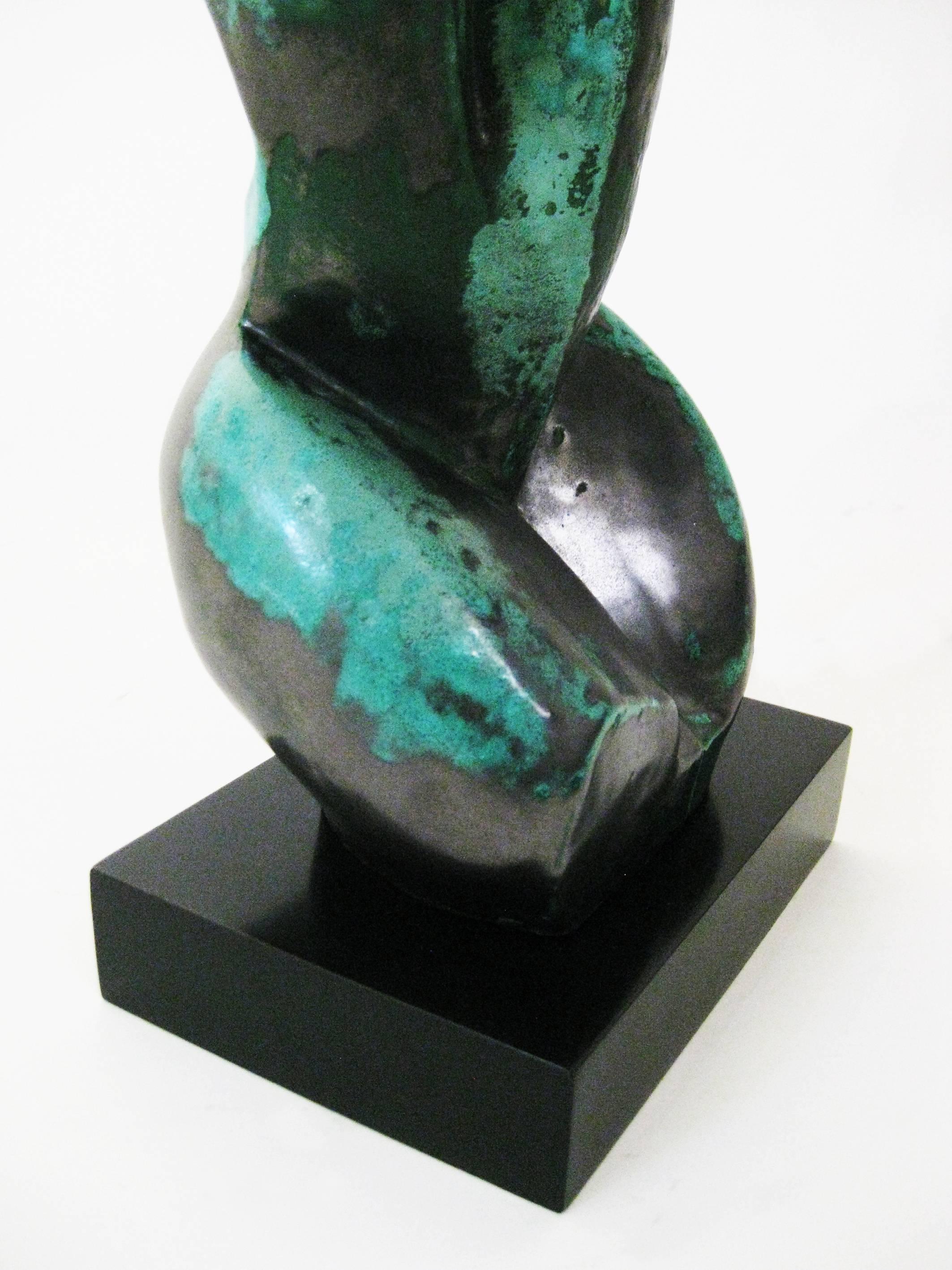 Mexican Midcentury Brutalist Cubist Lamp, Ceramic, Mexico, circa 1960 For Sale