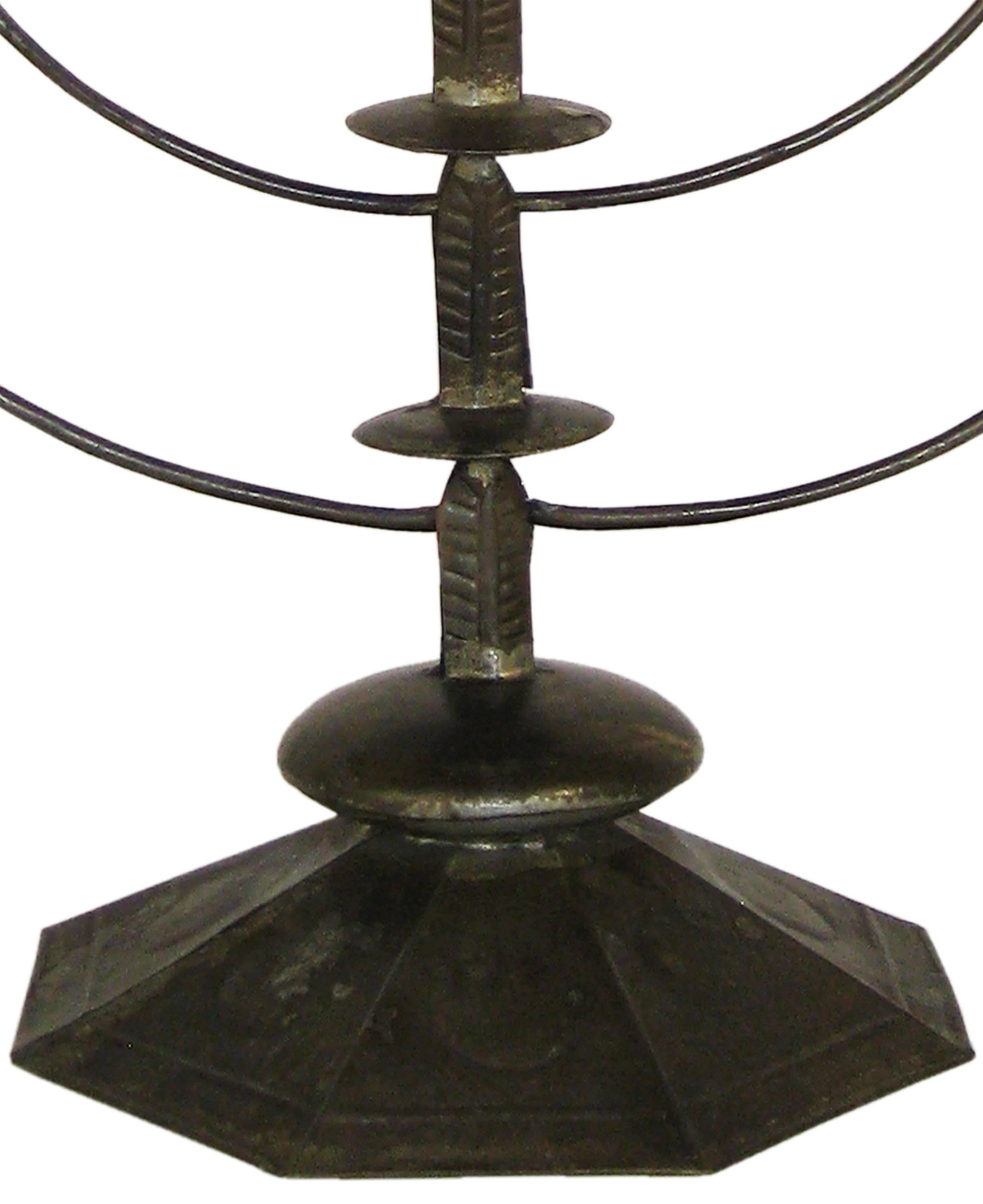 Mid-Century Modern William Spratling, Tin Candelabra, Taxco, Mexico, circa 1935 For Sale