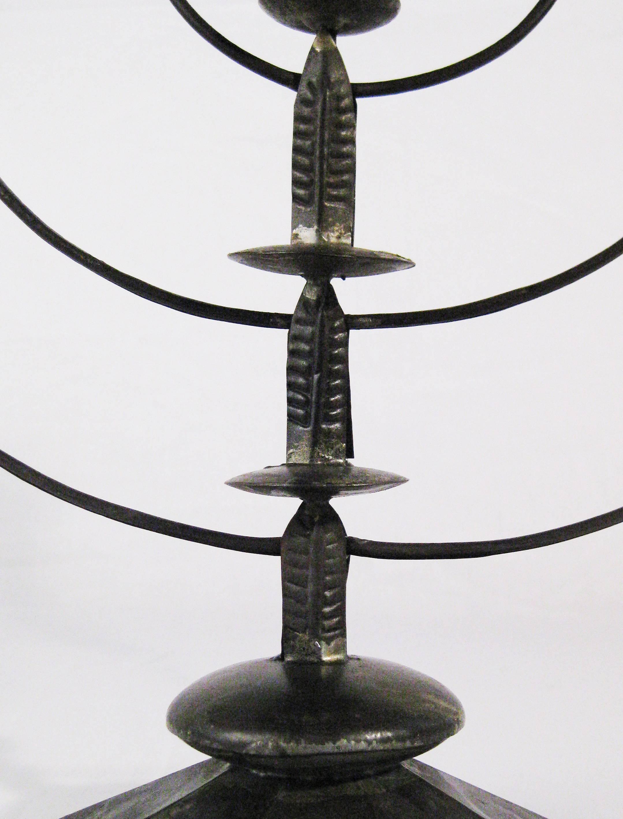 William Spratling, Tin Candelabra, Taxco, Mexico, circa 1935 In Excellent Condition For Sale In Mexico City, Cuauhtemoc