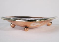 Tri-Footed Bowl "Married Metals" and Nacre, Los Castillo, Taxco, Mex, circa 1955