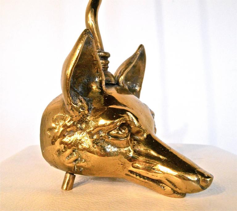 Fox Head Door Stop At 1stdibs Cast Fox Head Door Stop For
