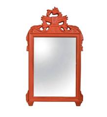Retro Louis XVI Style Mirror in Persimmon