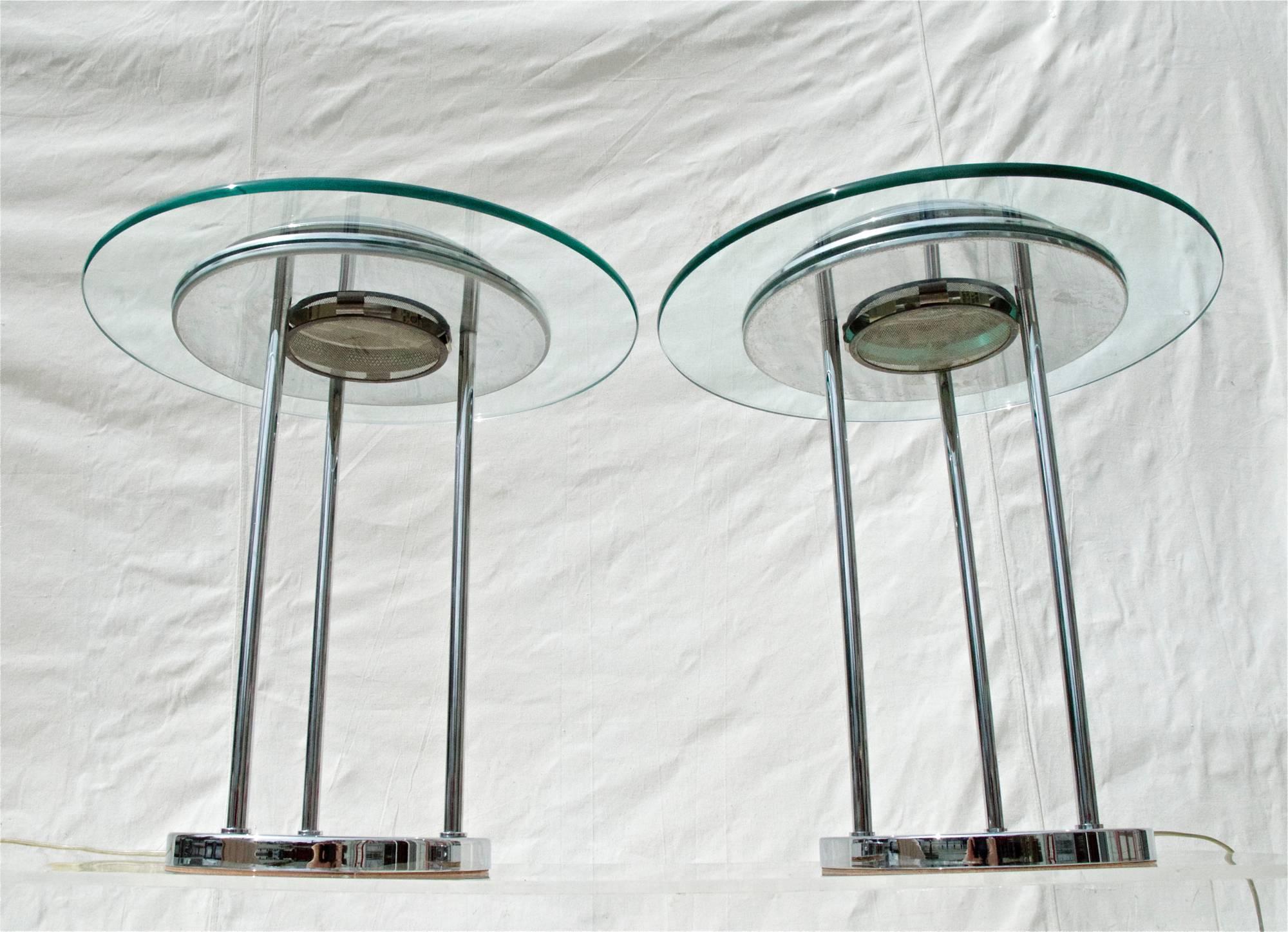 American Chrome Lamps by Kovacs For Sale