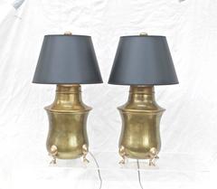 Chapman Brass Lamps of Kettle Form