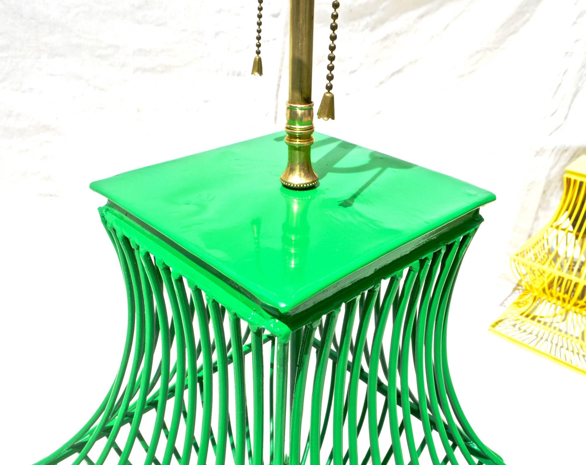 Welded Industrial Lamp of Birdcage Form