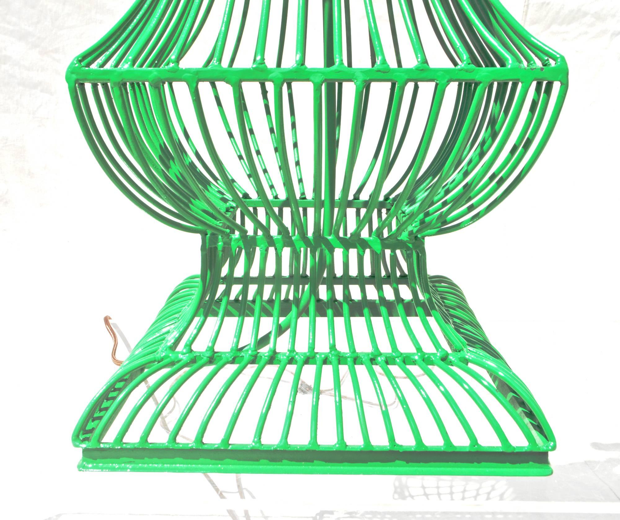 20th Century Industrial Lamp of Birdcage Form