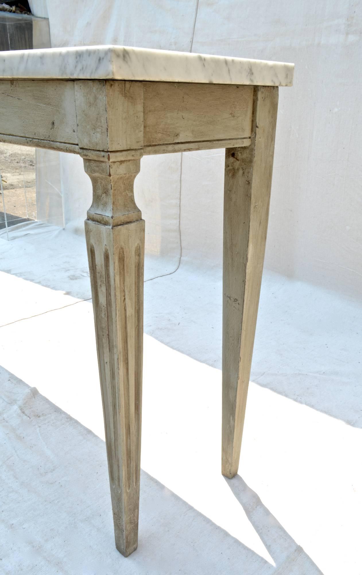 Marble Top Console in Dove Grey 3