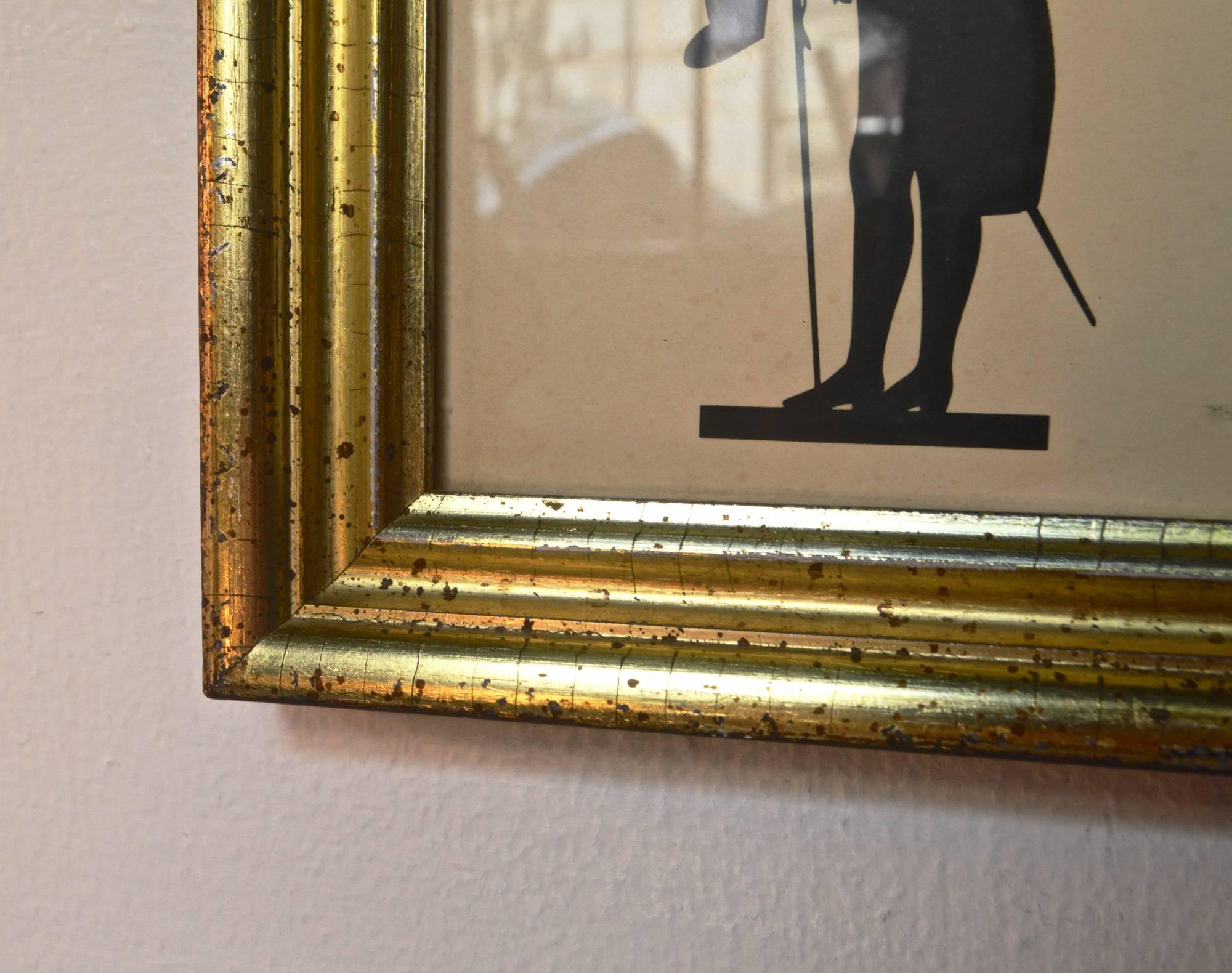 Borghese Framed Silhouette Pair In Good Condition In Charlottesville, VA