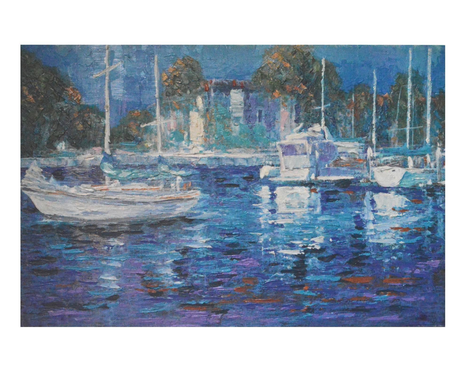 Painting of Picturesque Marina