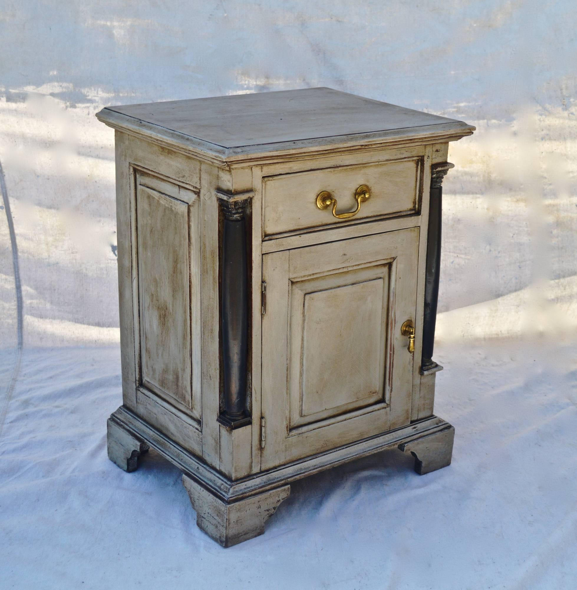 English Painted Continental Nightstand