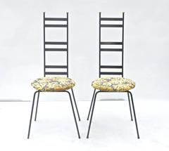 Pair of Tall Back Bistro Chairs in the Manner of Umanoff