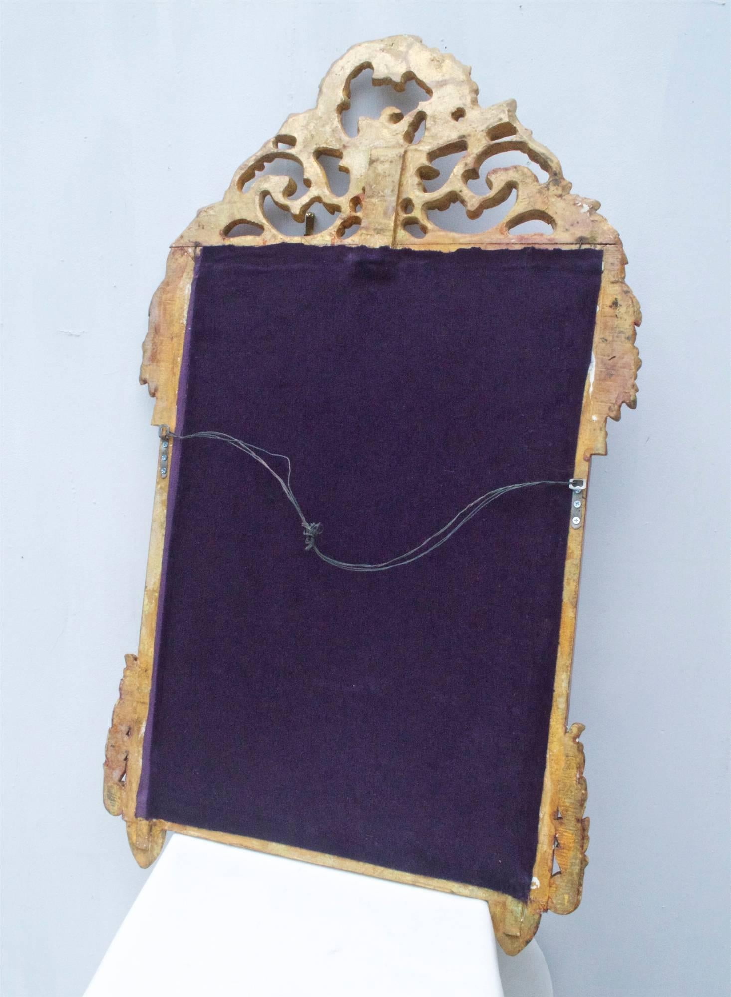 Louis XVI Mirror with Distressed Finish For Sale 4