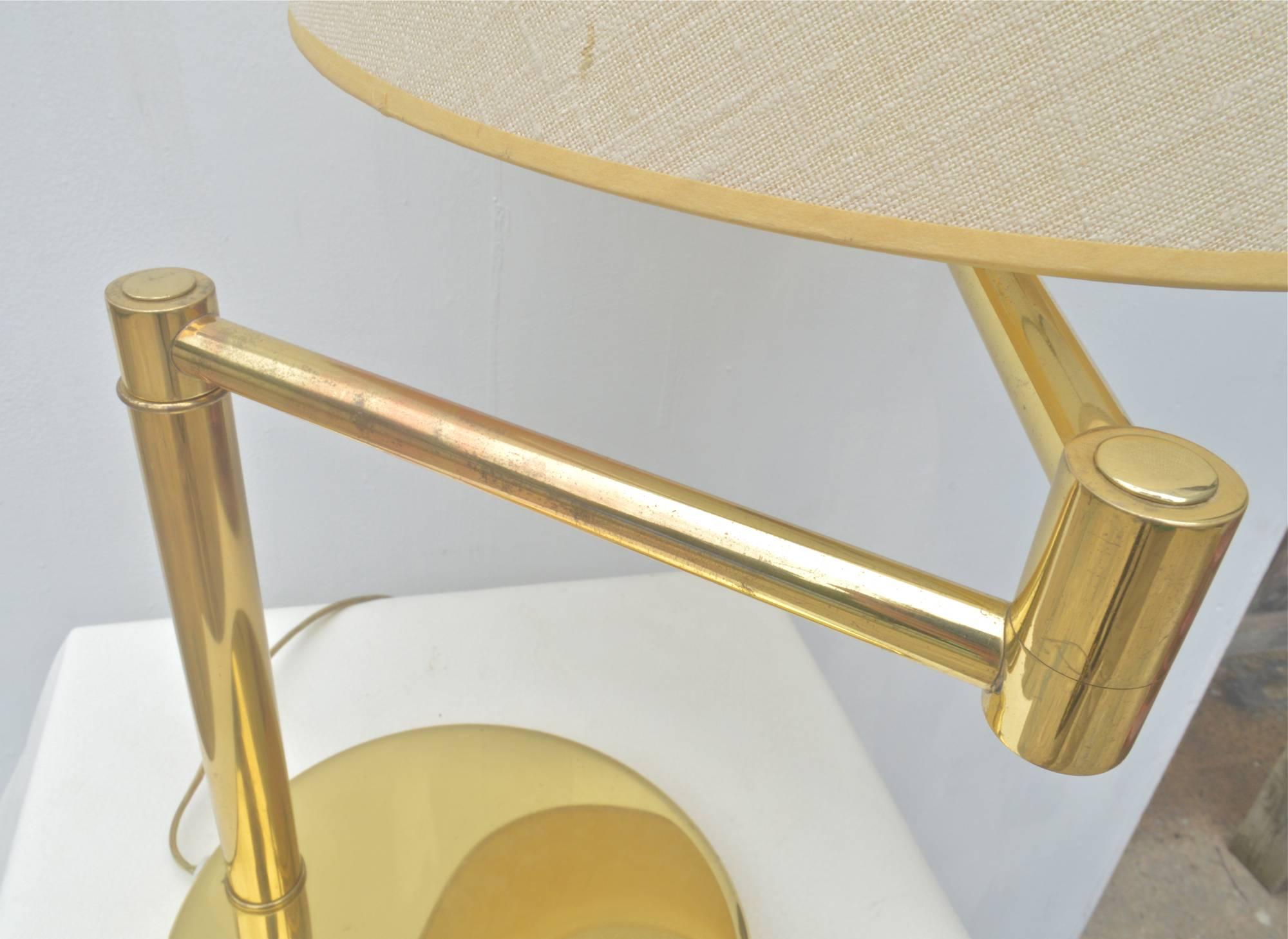 Modern Brass Desk Lamp by Von Nessen