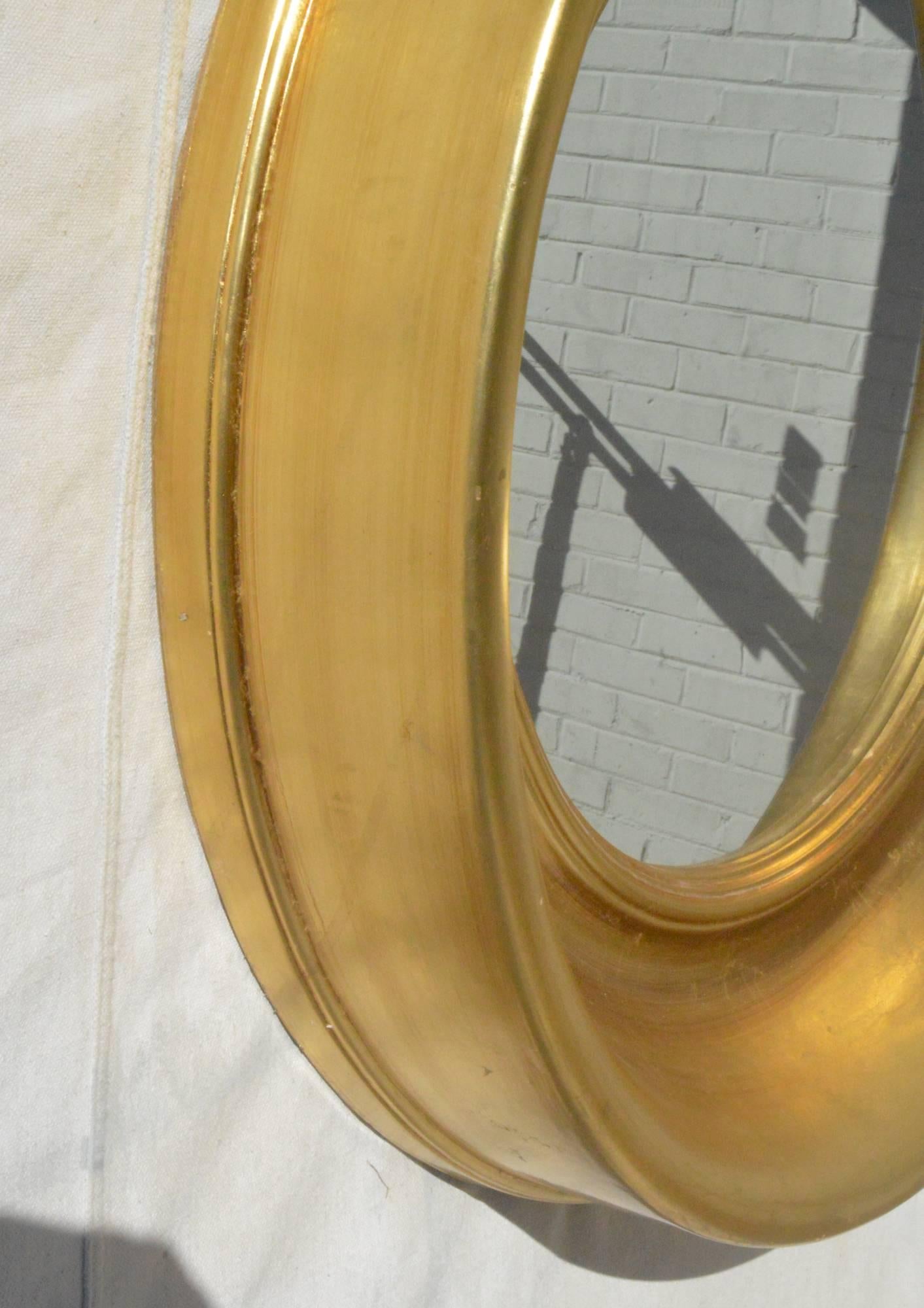 Canadian Mid-Century Gilt Mirror with Deep Frame