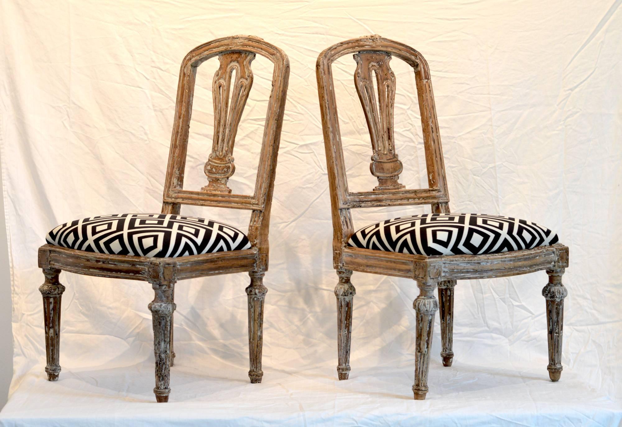 Louis XVI 18th Century Italian Slipper Chairs