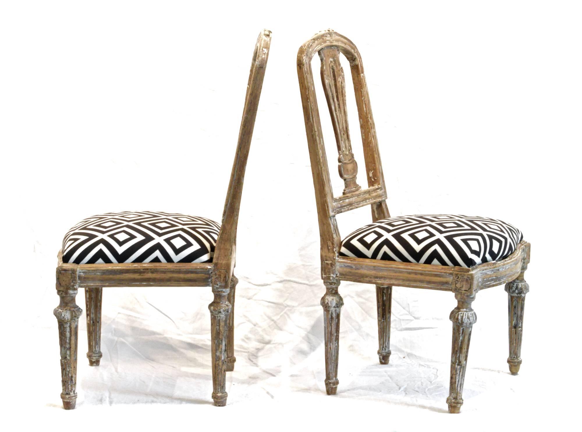 Wood 18th Century Italian Slipper Chairs