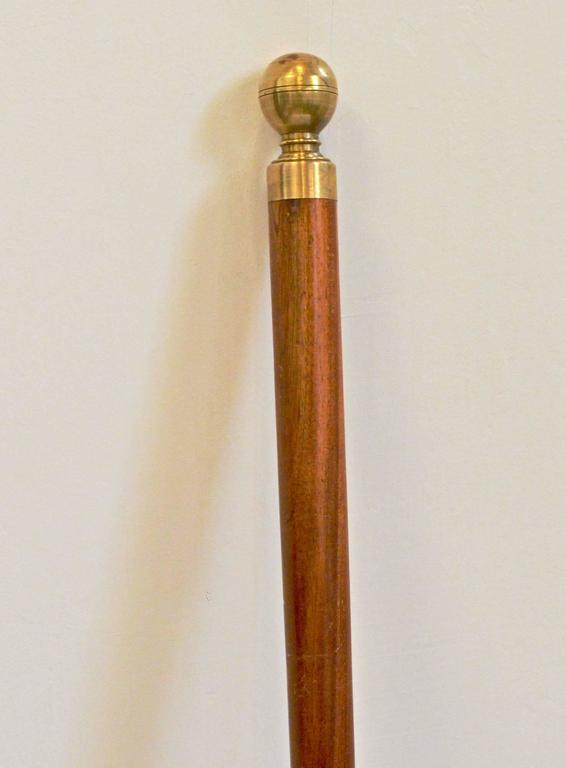 English Mahogany Cane with Hidden Flask at 1stdibs