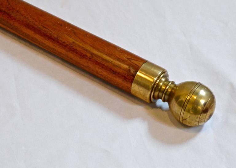 English Mahogany Cane with Hidden Flask at 1stdibs