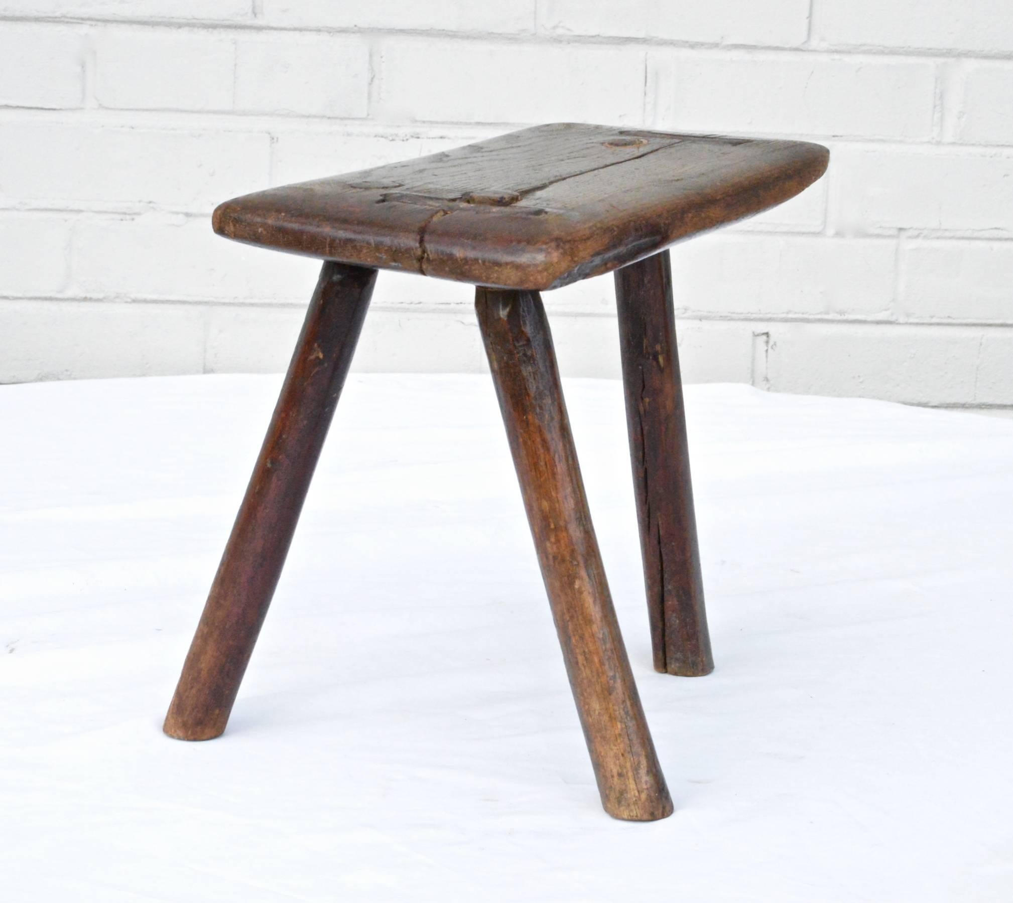 English Rustic Footstool or Plant Stand