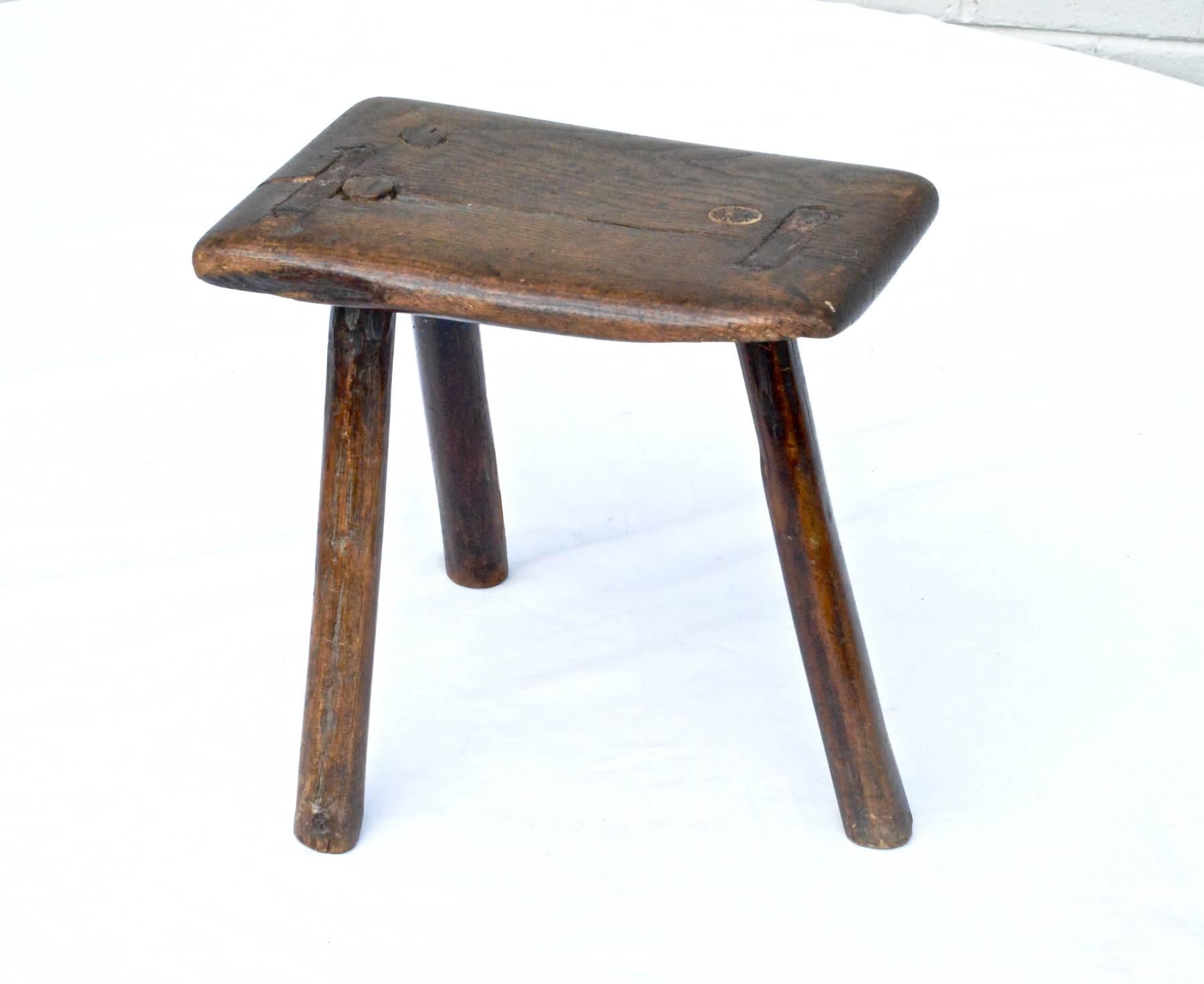 18th Century Rustic Footstool or Plant Stand