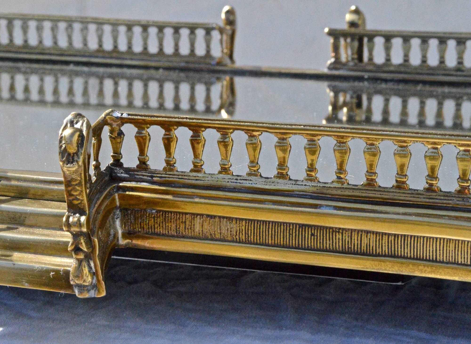Brass Serving Tray/Plateau with Stairs 1