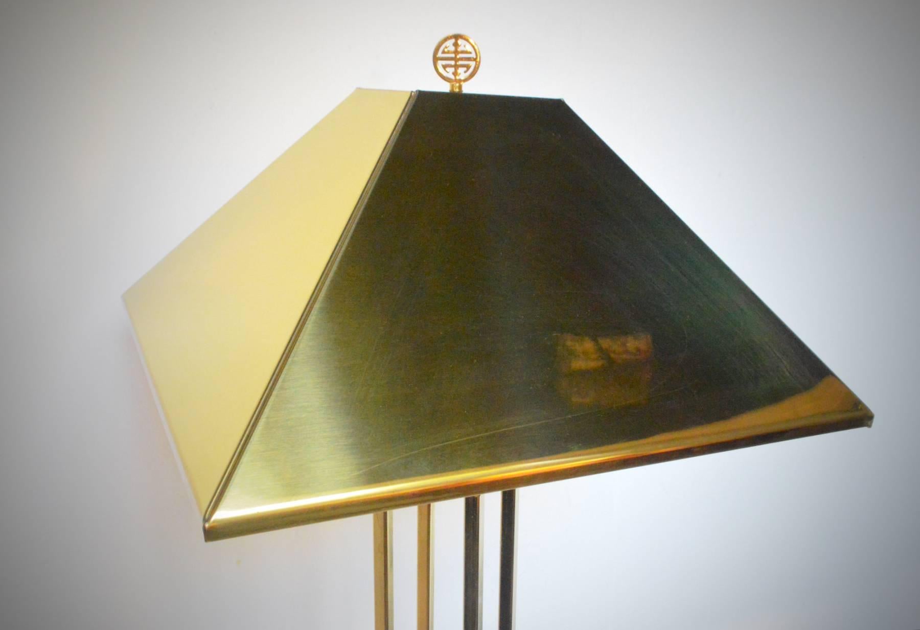 Brass Table Lamp by C. Jere, Signed In Good Condition In Charlottesville, VA