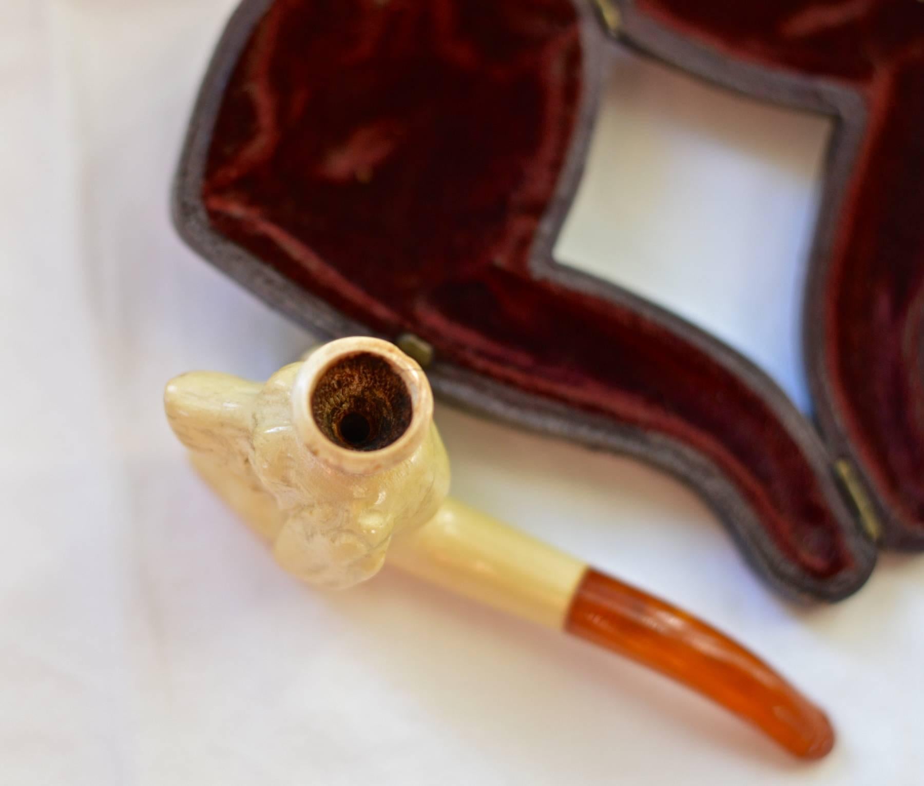 Carved Meerschaum Figural Pipe 3
