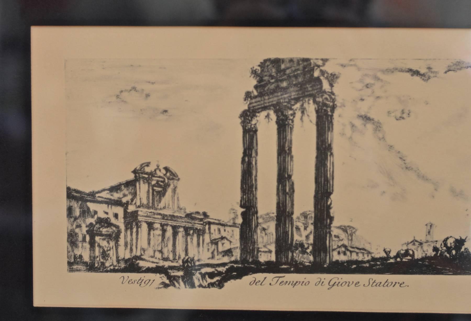 Grand Tour Prints of Roman Temples by Piranesi 1