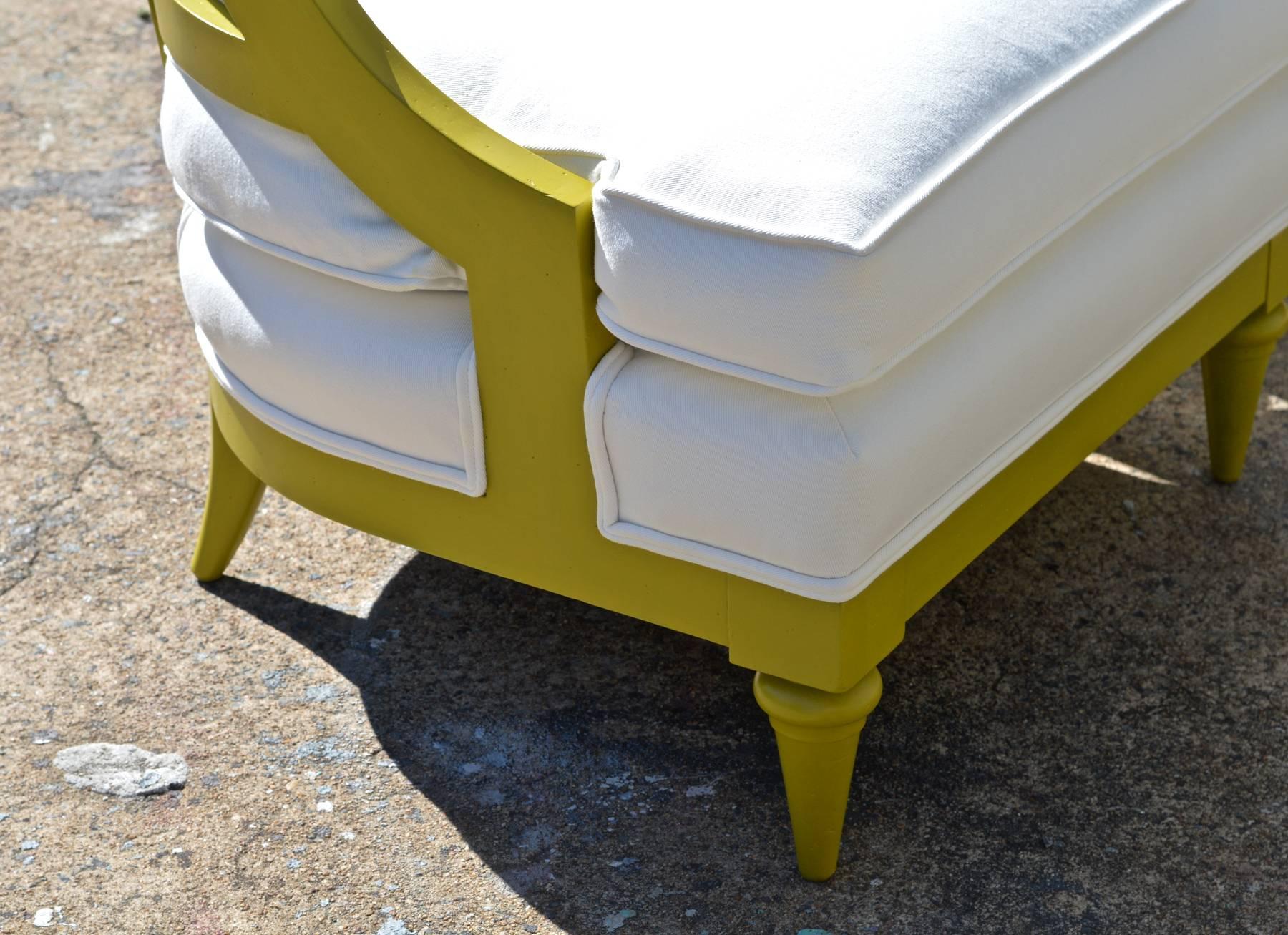 Pair of Slipper Chairs in Chartreuse 3