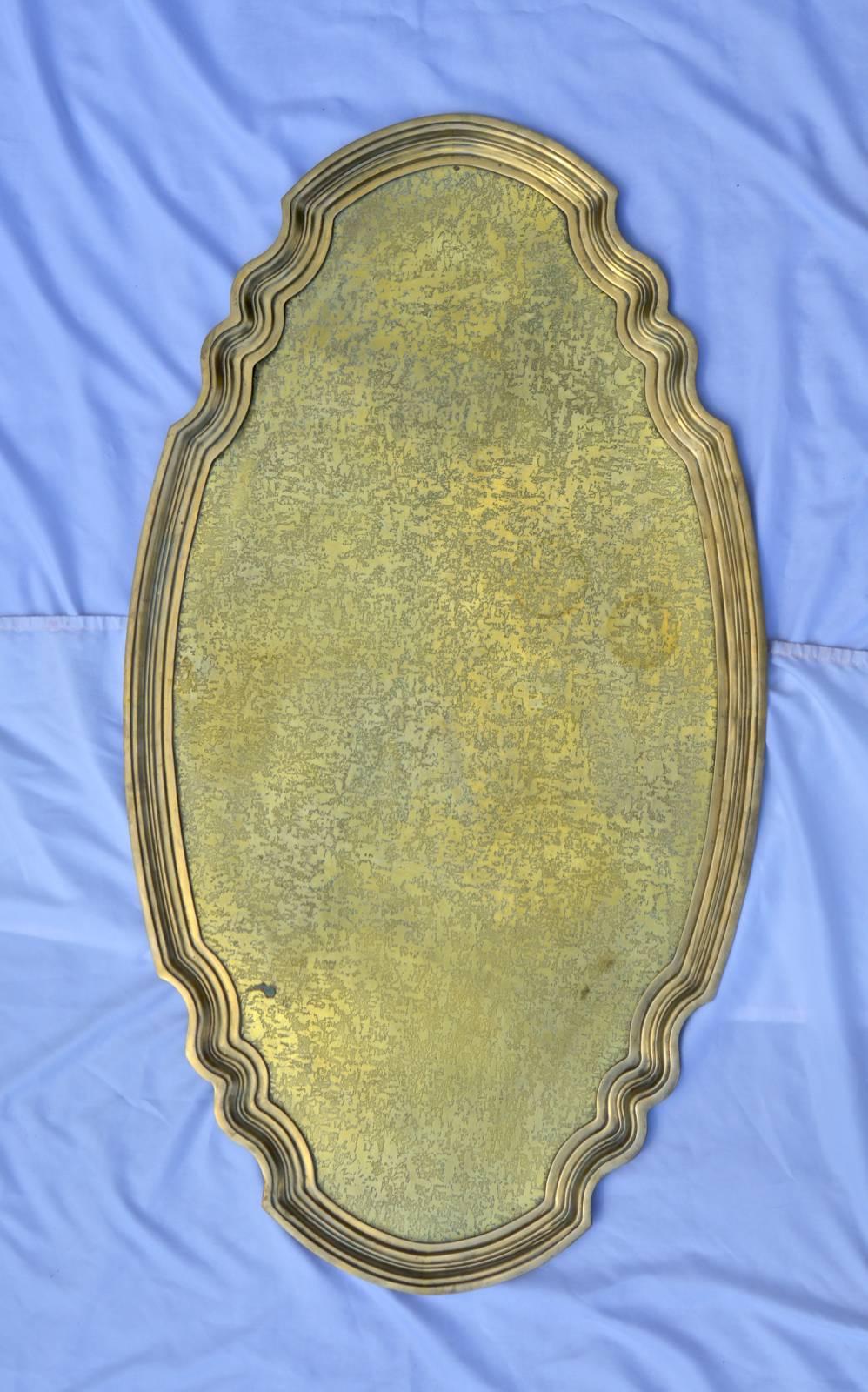 Italian Epic Brass Serving Tray For Sale