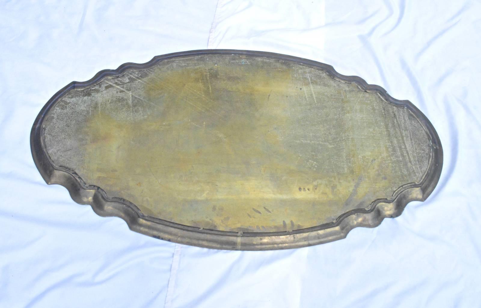 Epic Brass Serving Tray For Sale 1