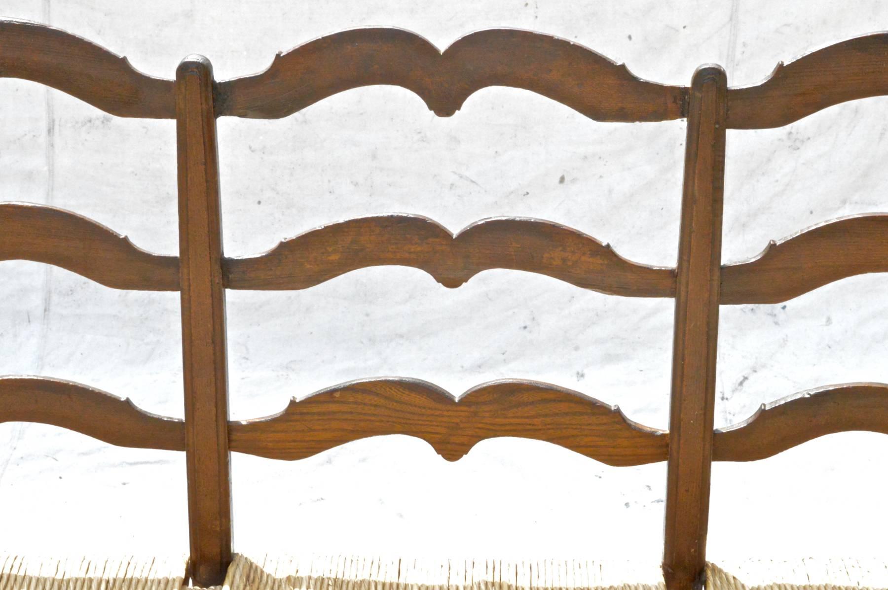 Triple Back 19th Century French Provincial Bench 3