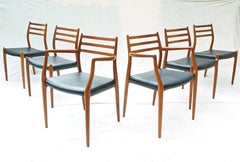 N.O. Moller Dining Chairs in Teak, Set of Six