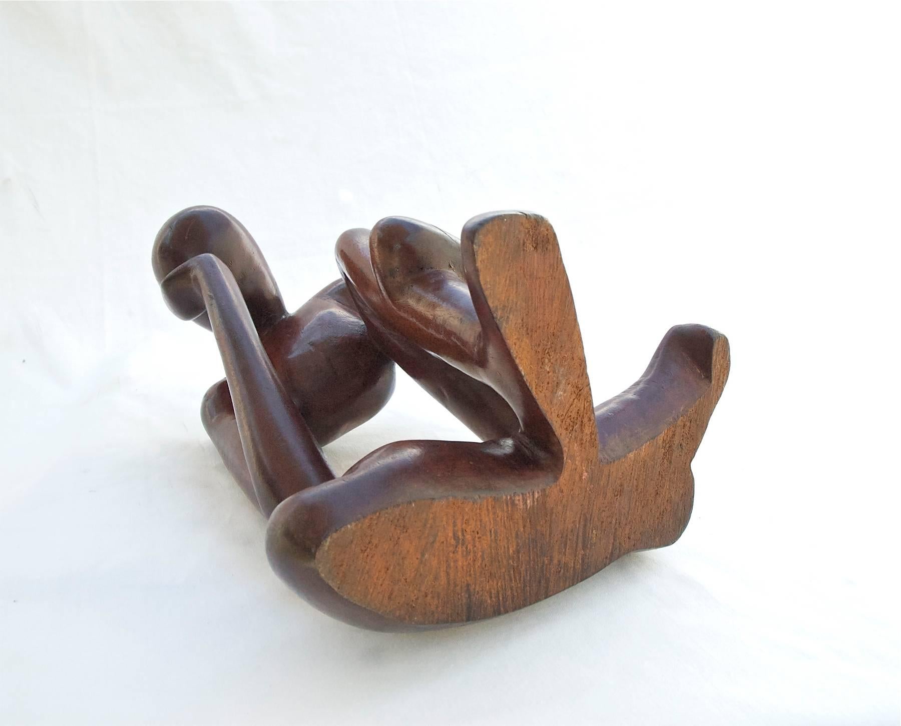 Modernist Figural Sculpture of Mahogany 2