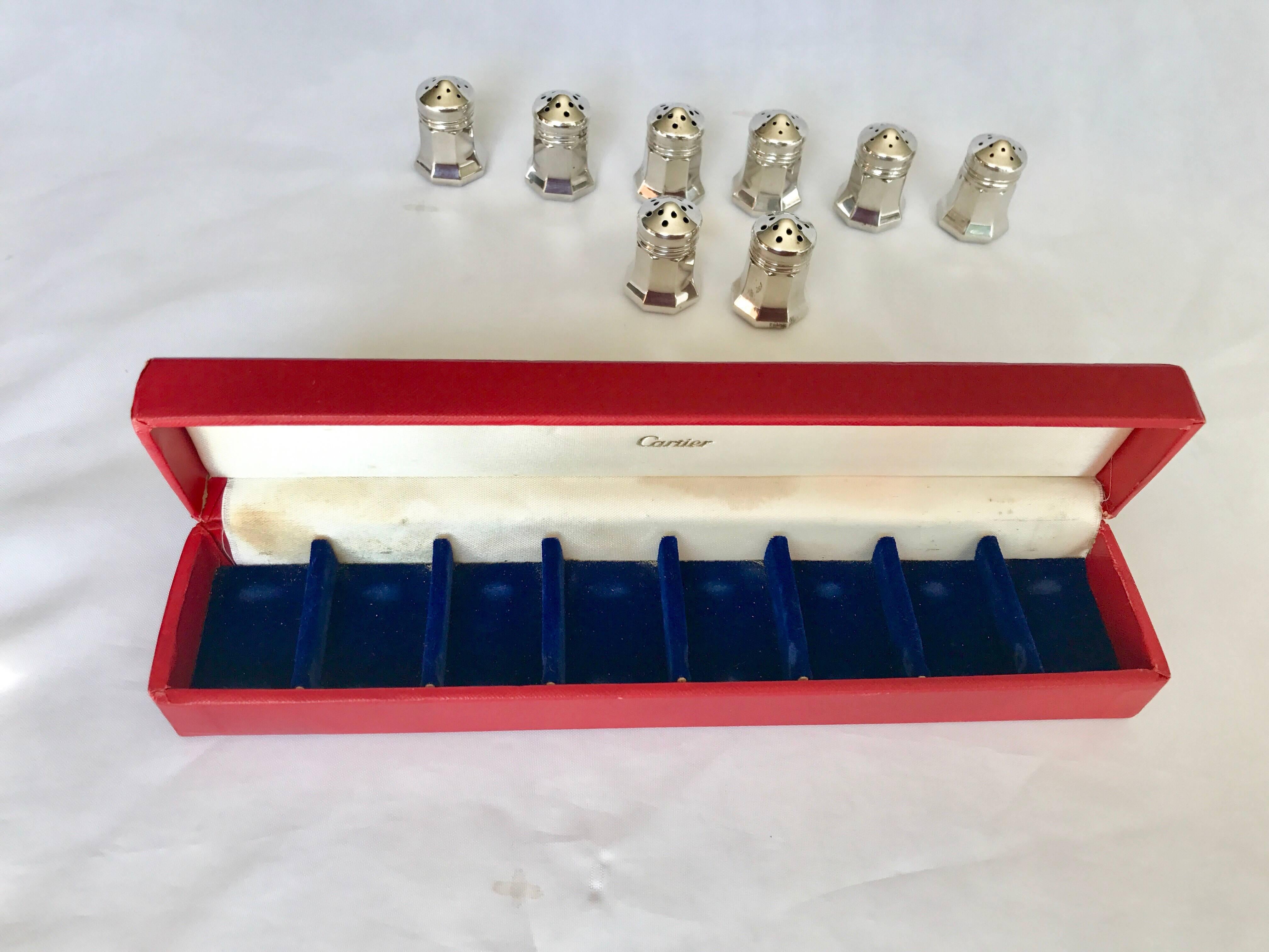 Cartier Sterling Silver Salts, Set of Eight 2