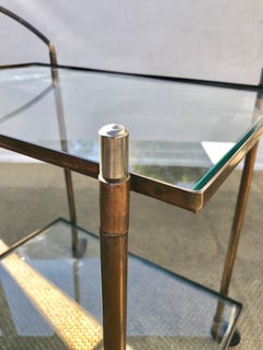 Vintage Brass Copper Bar Cart