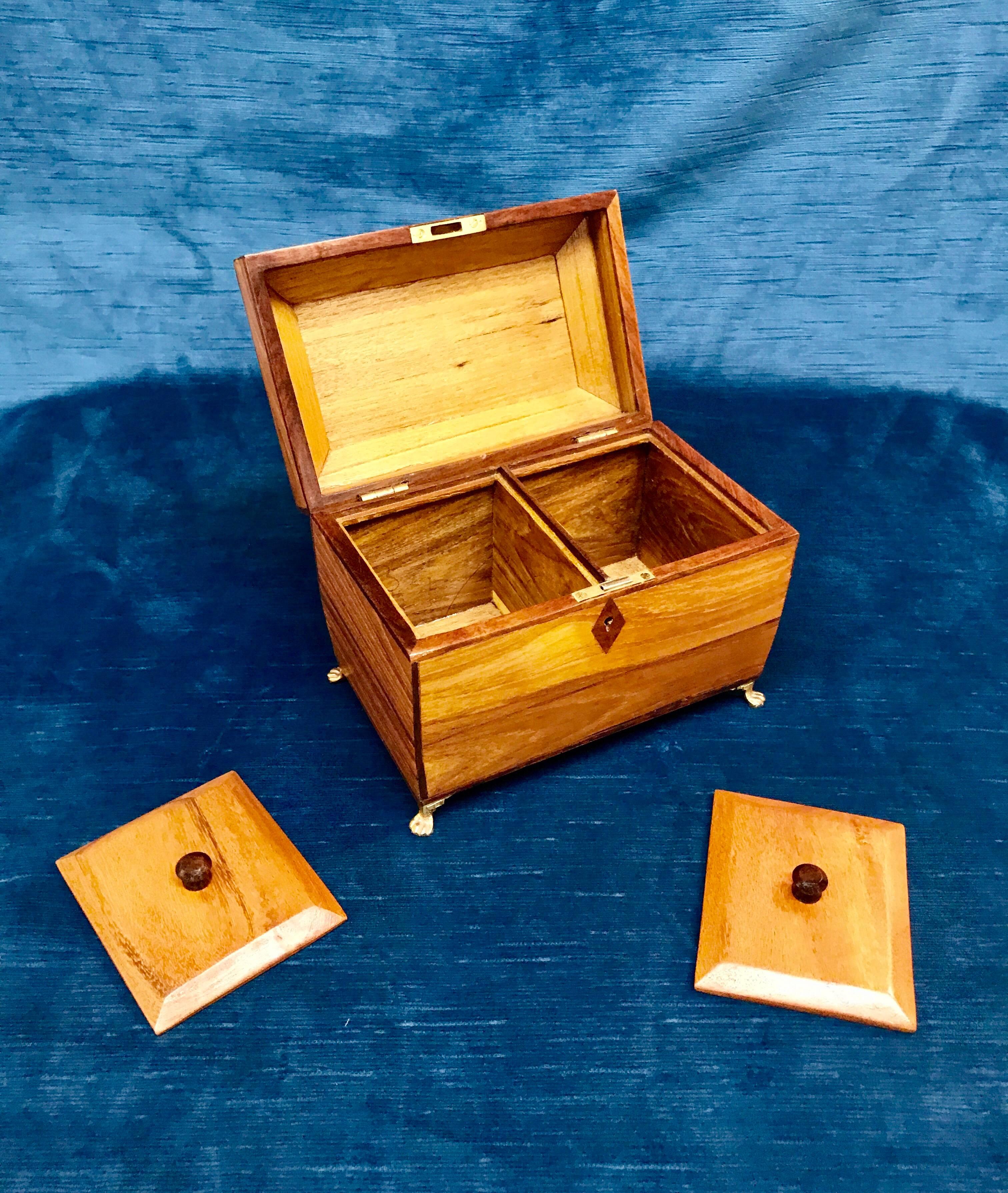Late 19th Century Regency Tea Caddy of a Small Size