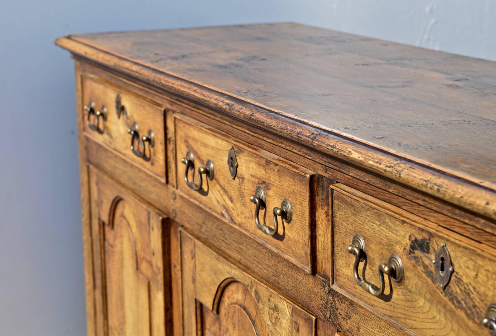Rustic Vintage Welsh Dresser Base of Oak in the 18th Century Style